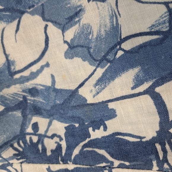 JM Collection Blue and White Linen Skirt Size 18w - Picture 10 of 13